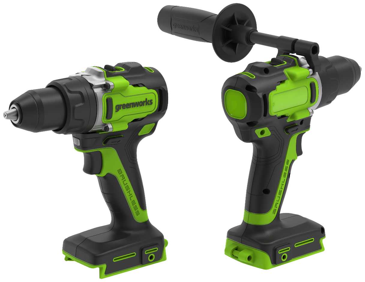 Дрель-шуруповерт аккумуляторная Greenworks [3707507, 24V, 90 Нм, бесщеточная]