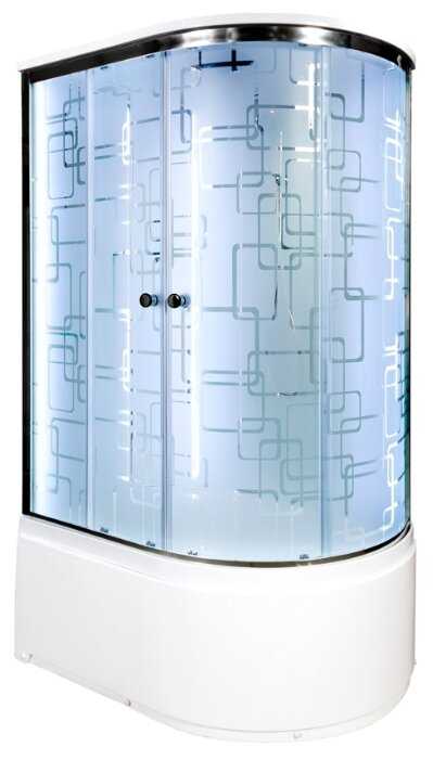 Душевая кабина Deto 4512 L с подсветкой и гидромассажем высокий поддон 120см*80см фотография 1