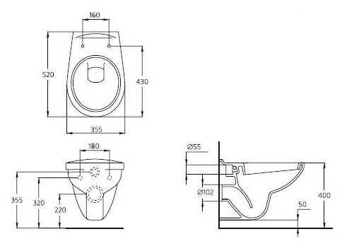 Чаша унитаза подвесная Ideal STANDARD Ecco/Eurovit W740601 с горизонтальным выпуском фотография 1