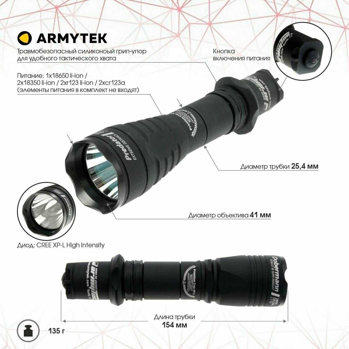 Кемпинговый фонарь ArmyTek Predator v3 XP-L HI [XP-L HI] фотография 9