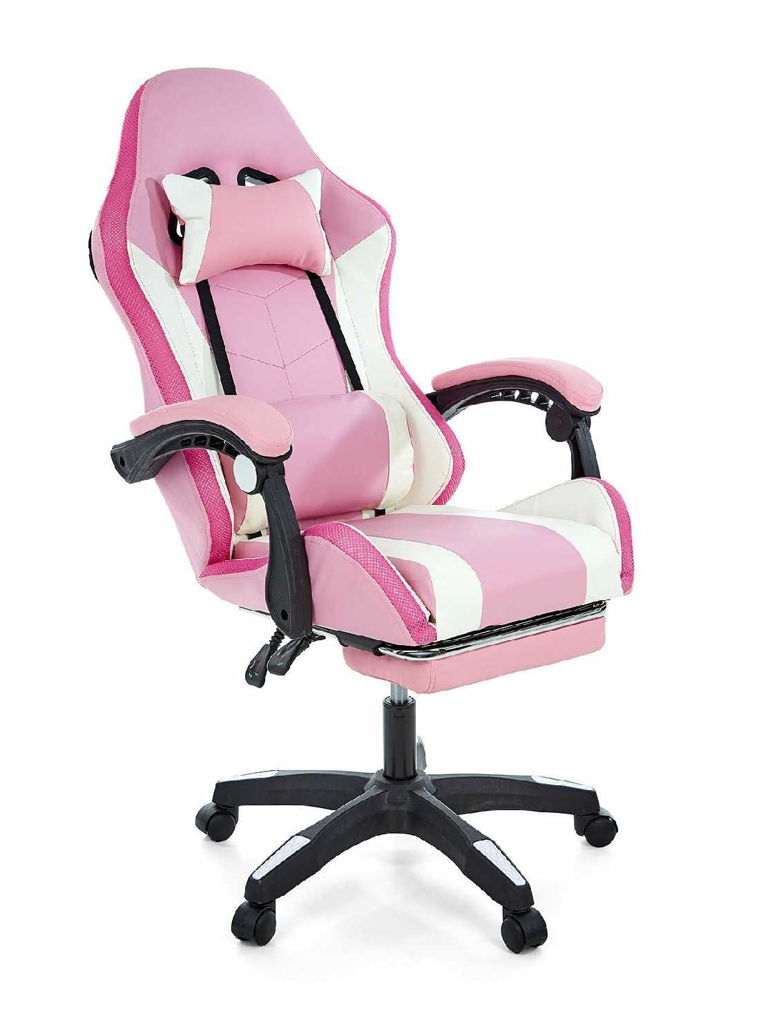 Игровое компьютерное кресло Jiqiao (с RGB подсветкой, динамиками, массажером и подставкой для ног) фотография 6