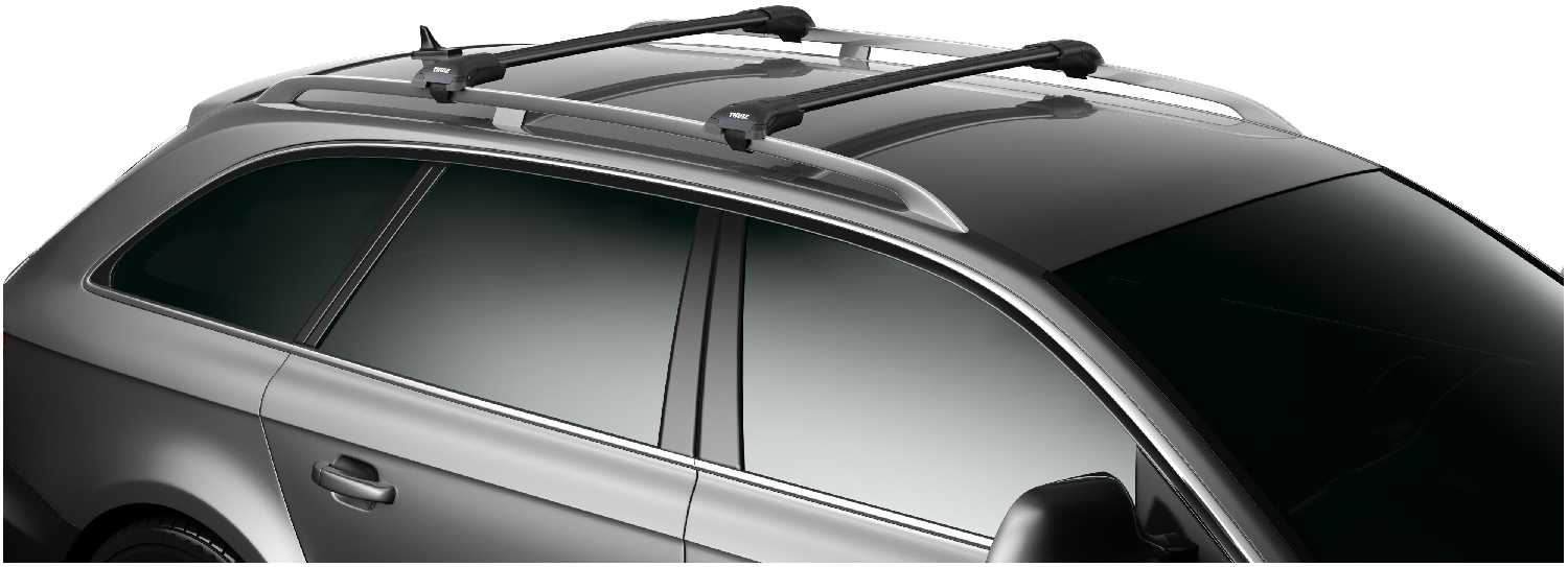 Багажник THULE WingBar Edge 9584-2 размер S+M на рейлинги, черный фотография 1