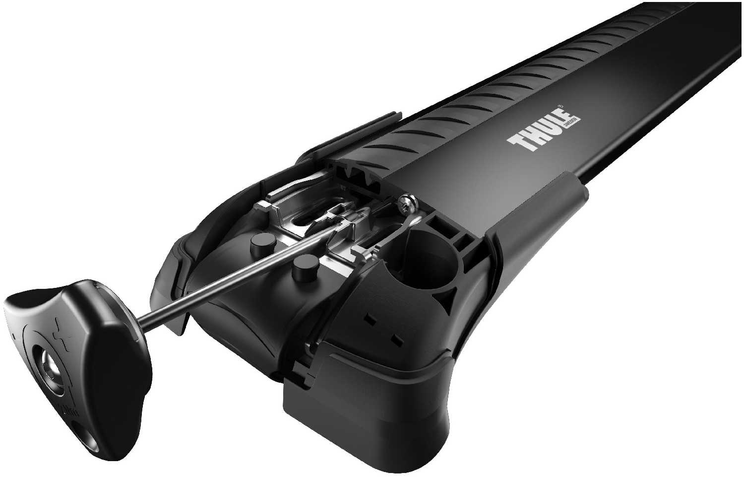 Багажник THULE WingBar Edge 9584-2 размер S+M на рейлинги, черный фотография 2