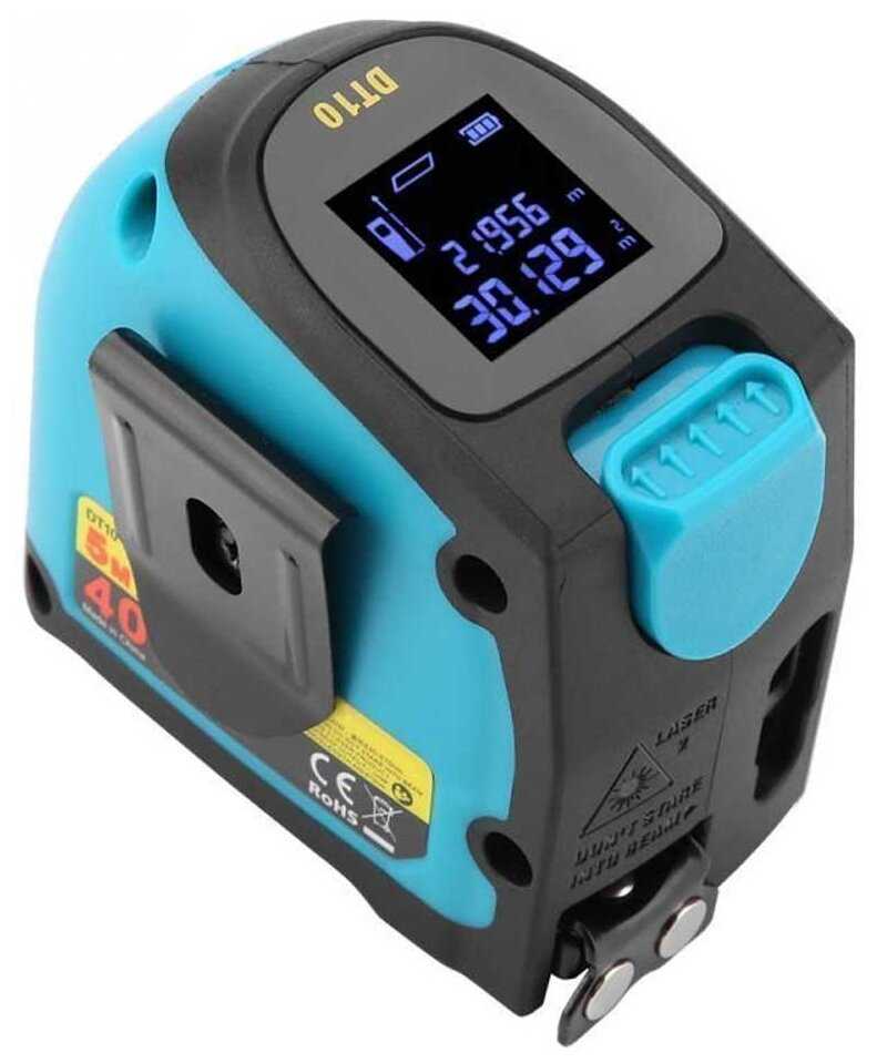 Лазерный дальномер Mileseey Laser Ranging Tape Measure DT10 40 м фотография 5