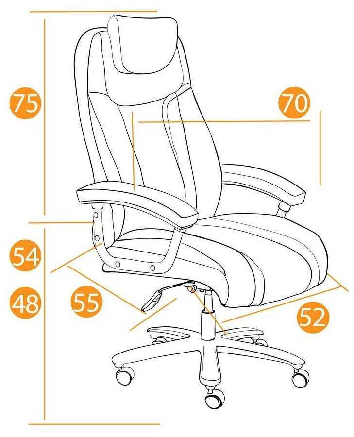 Кресло компьютерное Tetchair TRUST ткань коричневый фотография 8