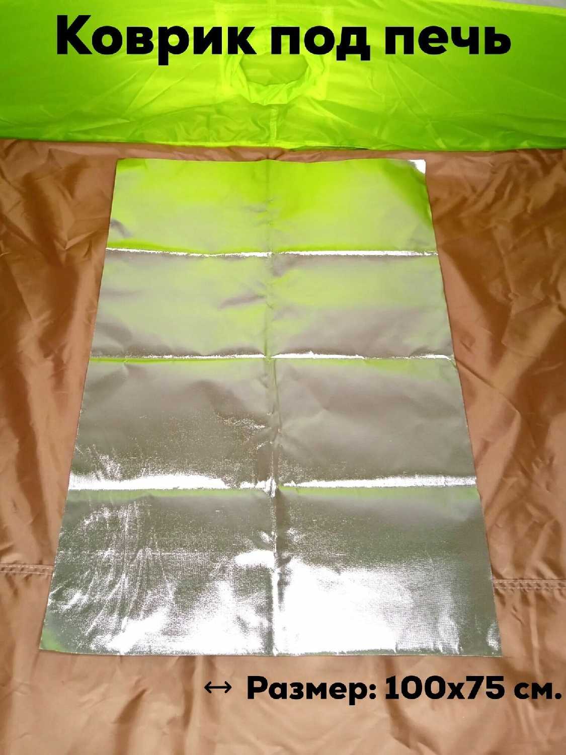 Комплект походной печи-камин Инвент Малая (со стационарными экранами) + Коврик под печь 75х100 см фотография 3