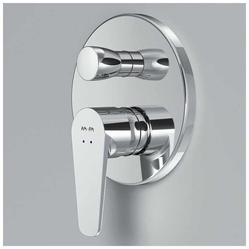 Смеситель для ванны AM.PM Inspire F5085000 + скрытая часть, рычажный фотография 3
