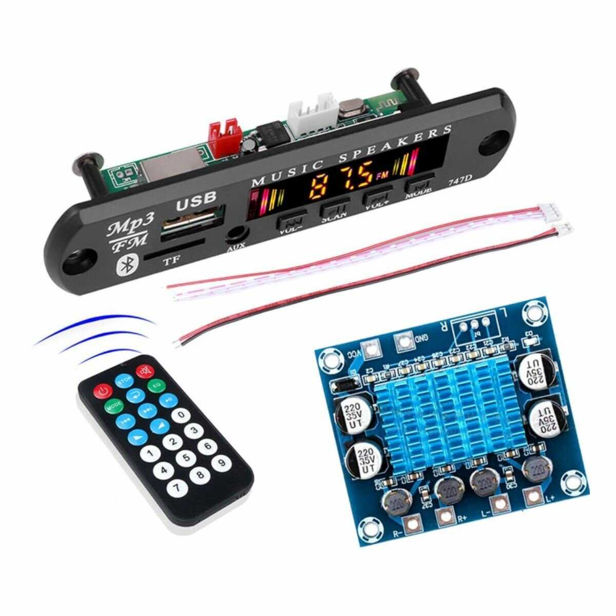 Автомобильный MP3 декoder Bluetooth Run Energy TPA3110 (XH-A232) фотография 2