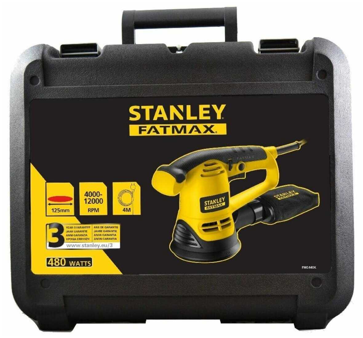 Эксцентриковая шлифмашина STANLEY FME440K фотография 2