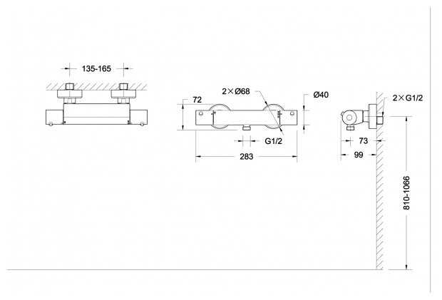 Смеситель для душа Bravat Stream F93984C-01B (ST0151-T), вентильный фотография 1