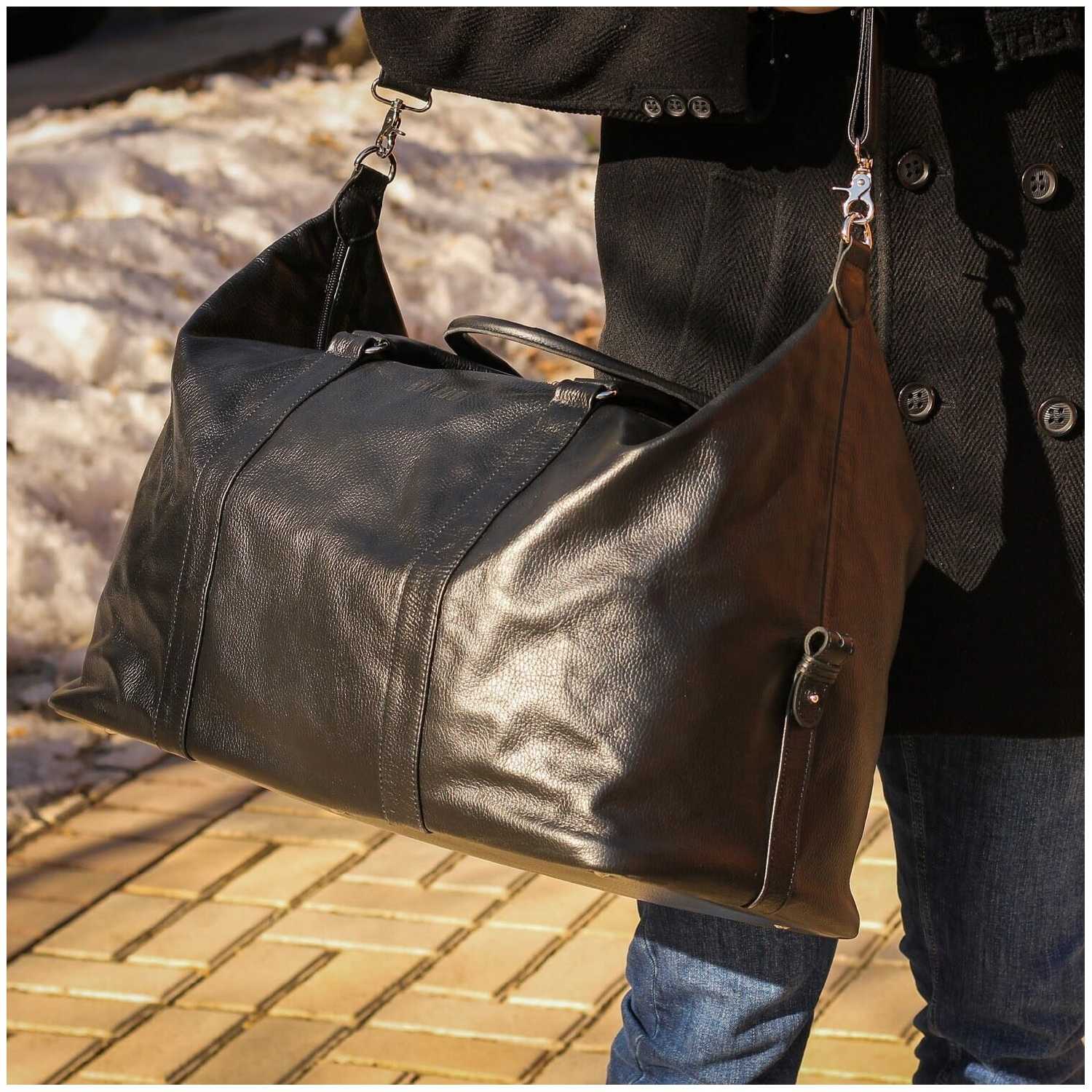 Дорожно-спортивный баул BRIALDI Grand Liverpool (Гранд Ливерпуль) relief black фотография 14