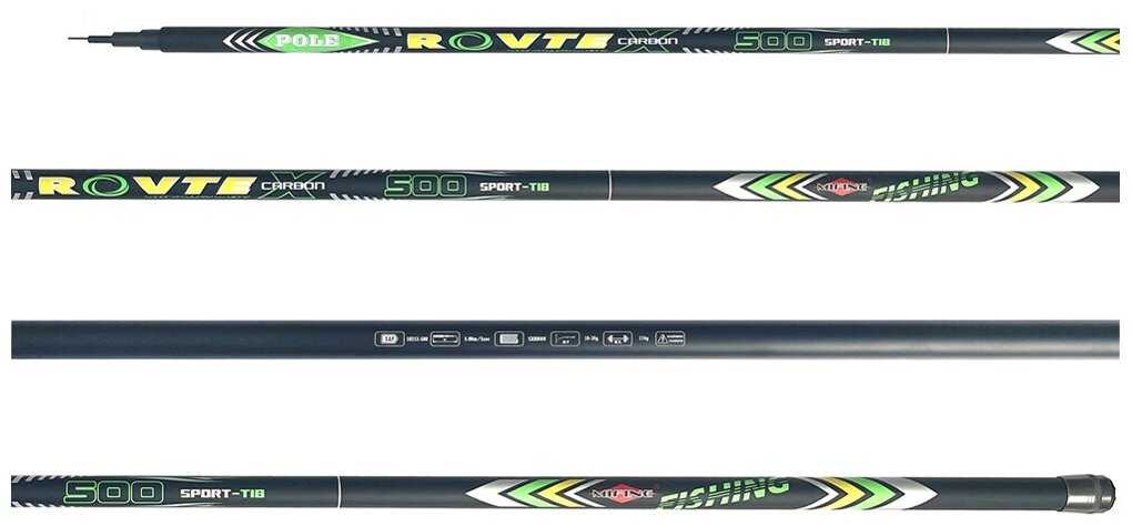 Удилище рыболовное MIFINE ROVTEX POLE 5.0м (10-30гр) без колец, маховая удочка для рыбалки фотография 1