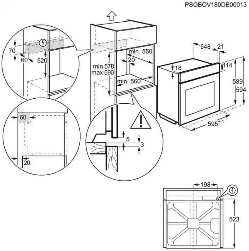 Электрический духовой шкаф Electrolux EOF3H40X фотография 11