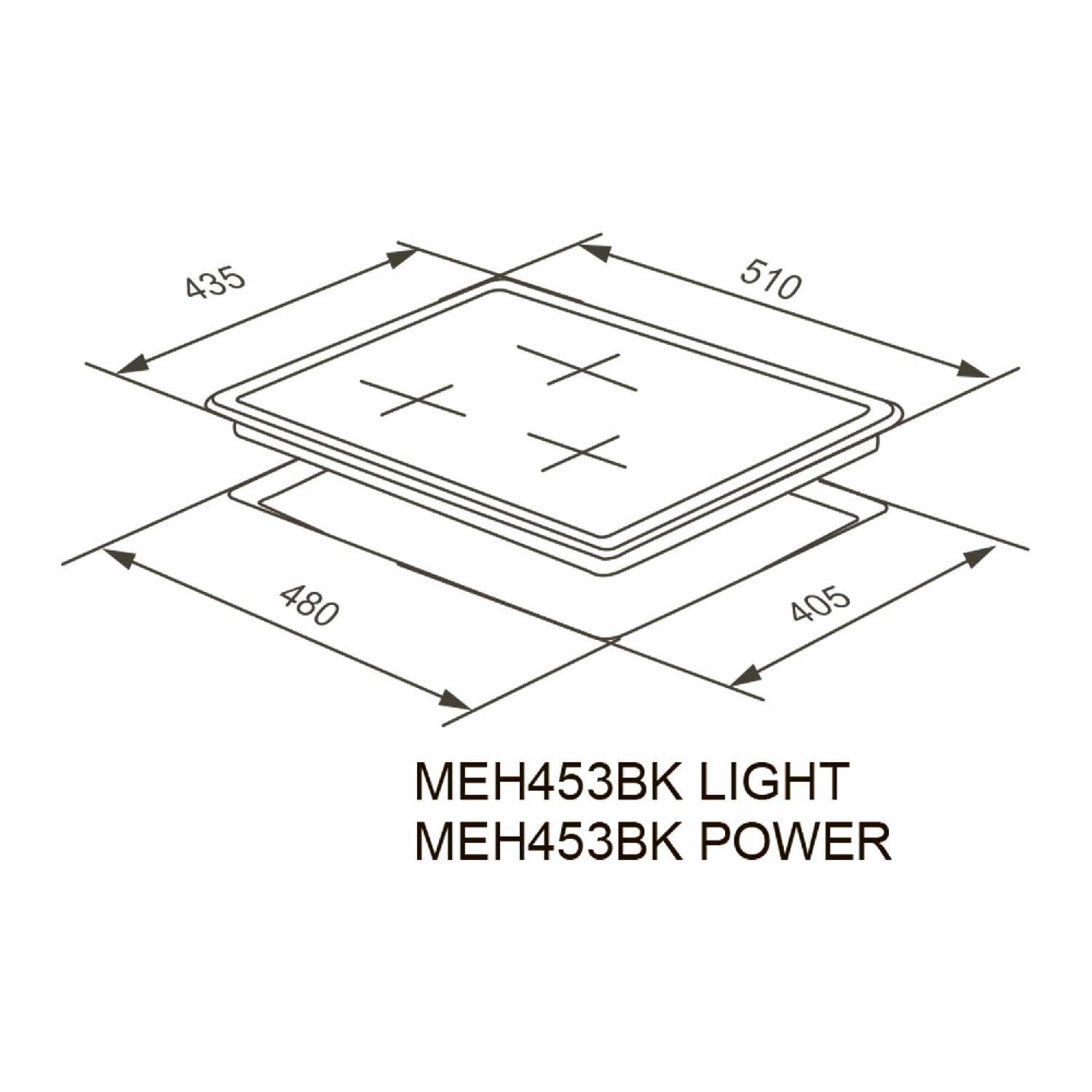 Электрическая варочная панель Meferi MEH453BK LIGHT фотография 16