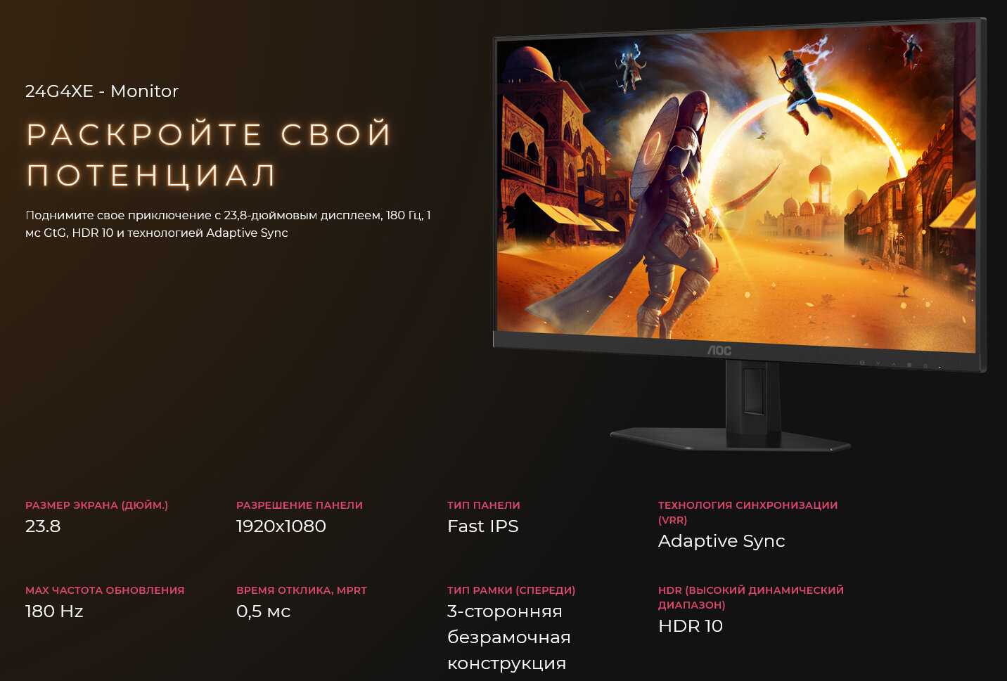 Монитор AOC 24G4XE [23.8