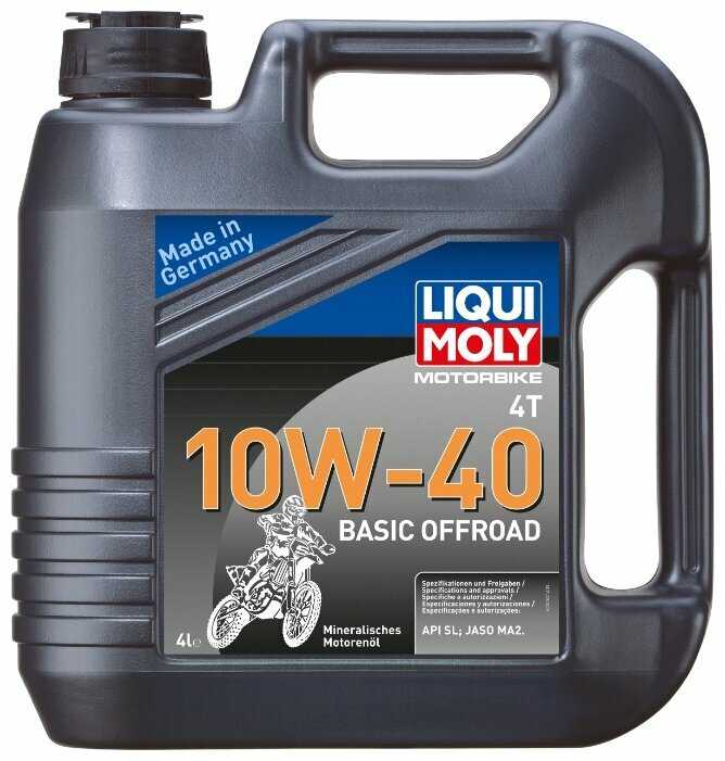 Синтетическое моторное масло LIQUI MOLY Motorbike 4T Basic Offroad 10W-40