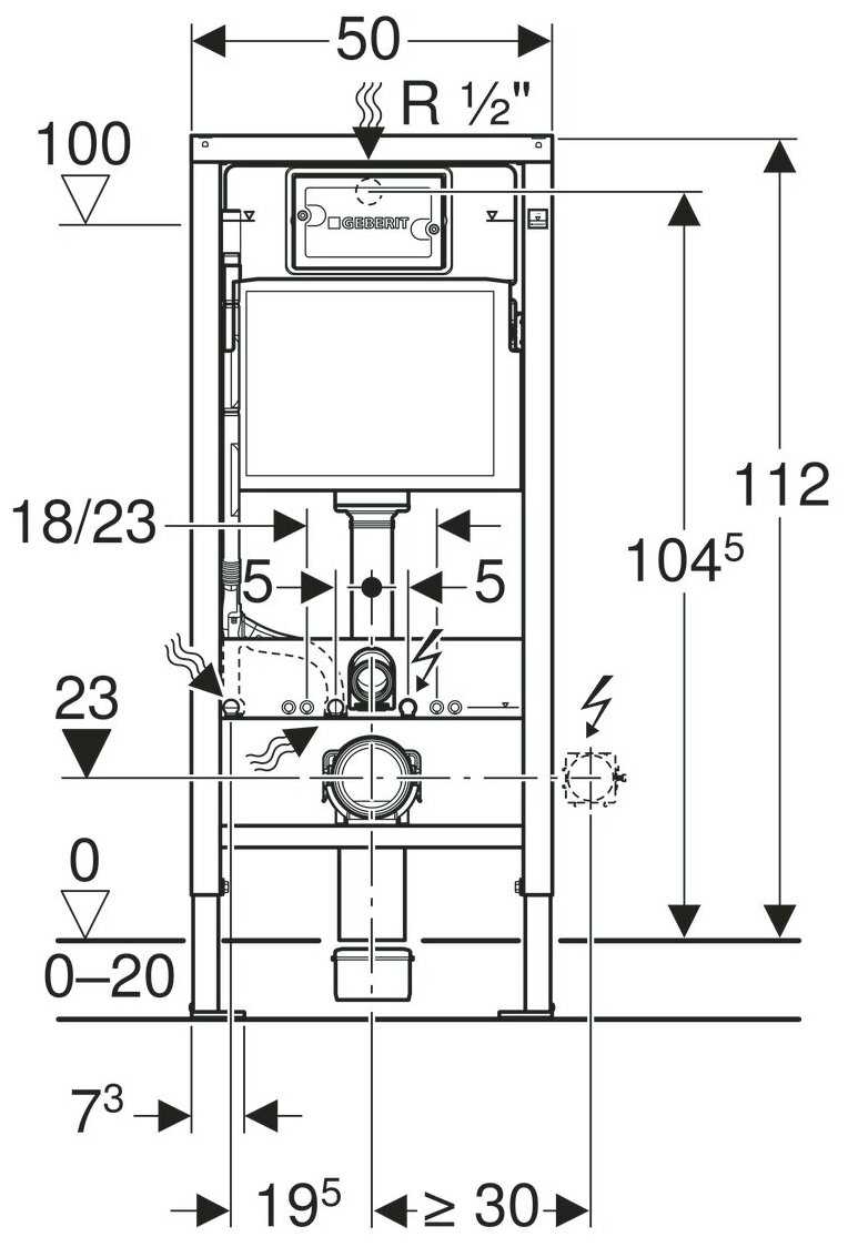 Рамная инсталляция GEBERIT DuofixBasic 458.103.00.1 UP100 фотография 2