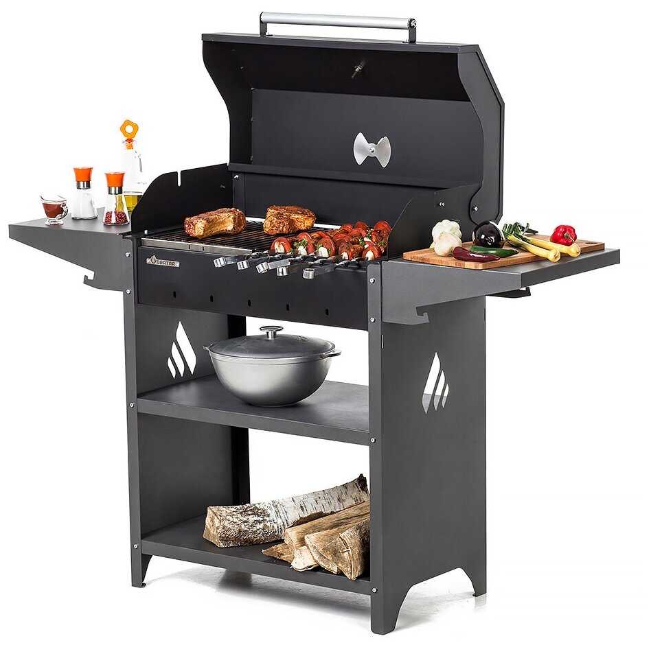 Гриль на дровах Gratar Family Standart BBQ, 44.1х133.2х96.6 см фотография 5