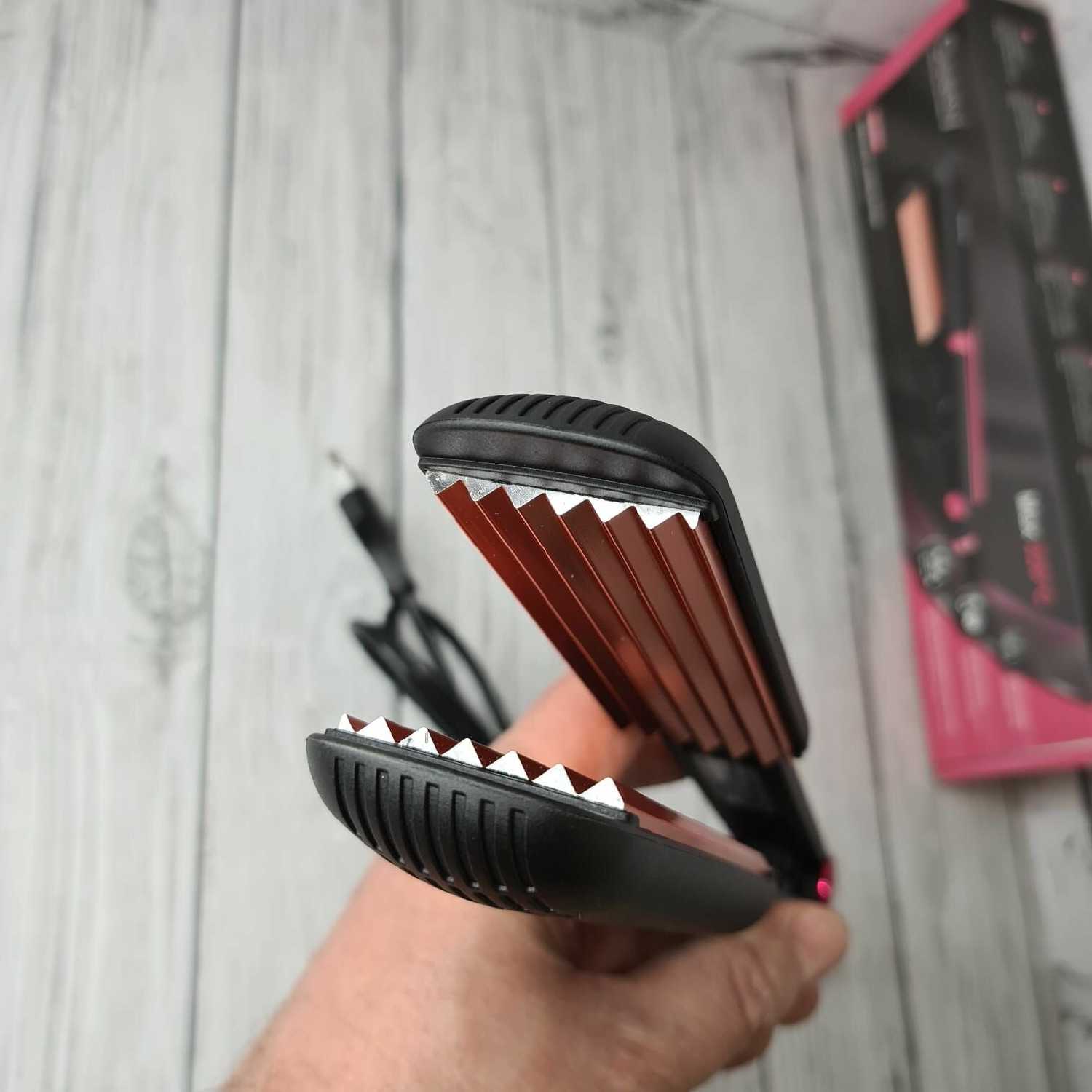 Щипцы-гофре Плойка гофре для завивки волос фотография 7