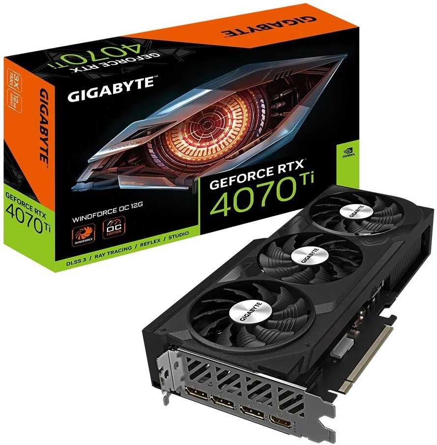 Видеокарта GIGABYTE GeForce RTX 4070 Ti WINDFORCE OC (GV-N407TWF3OC-12GD) фотография 7