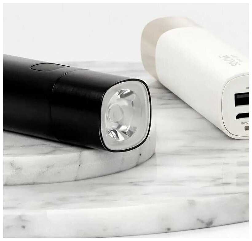 Фонарик ручной походный SOLOVE Portable Flashlight Power Bank X3s 3000mAh черный фотография 2