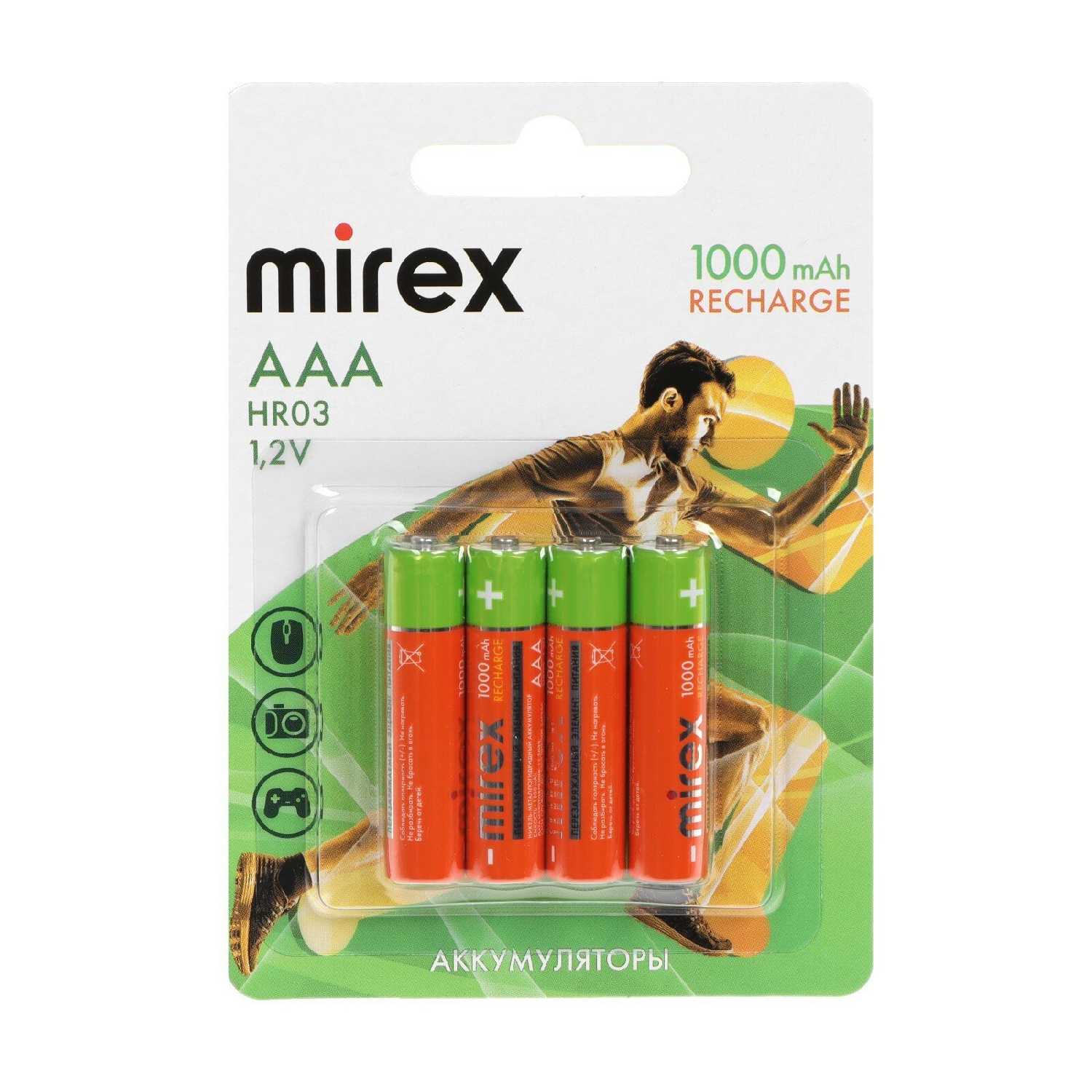 Аккумулятор Mirex Rechargeable AAA (1000 мА·ч) фотография 11