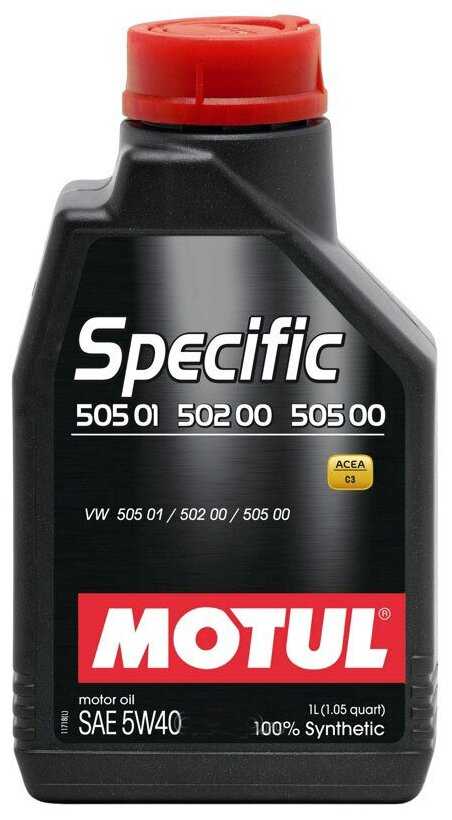Синтетическое моторное масло Motul Specific 505 01 502 00 5W40 фотография 2
