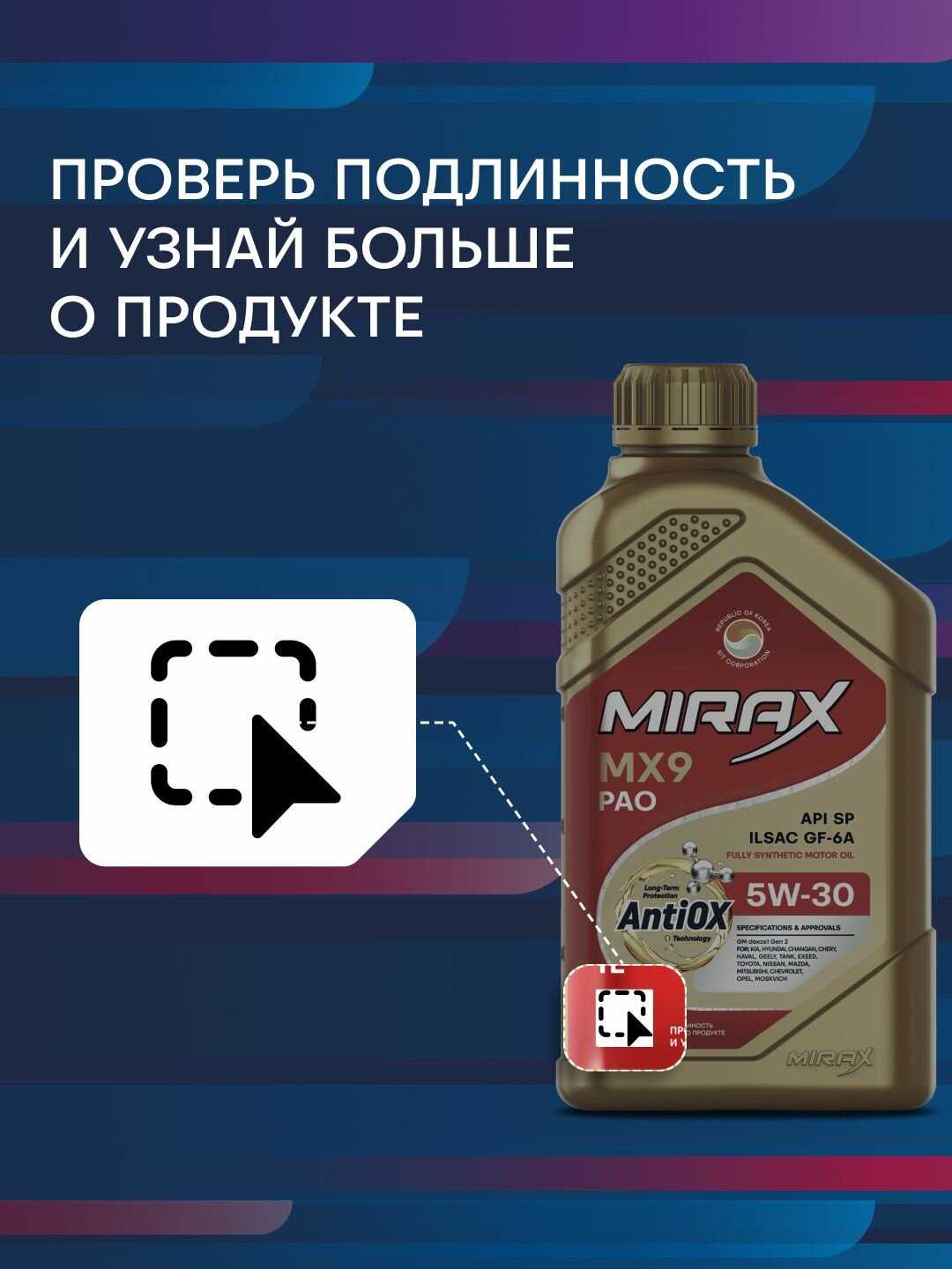 Моторное масло MIRAX MX9 (5W-30) фотография 18