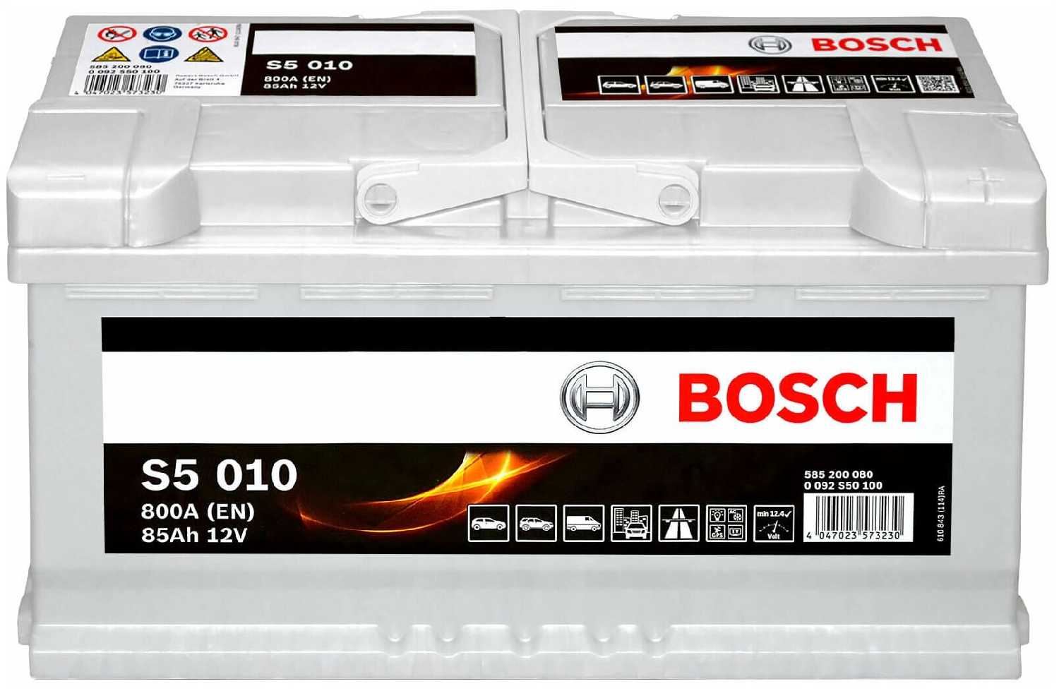 Автомобильный аккумулятор Bosch S5 010 (0 092 S50 100) 315х175х175