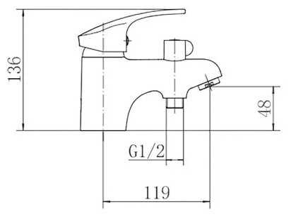 Смеситель для раковины (умывальника) латунный с литым изливом и гигиенич. душем, хром FASHUN A1221 фотография 1