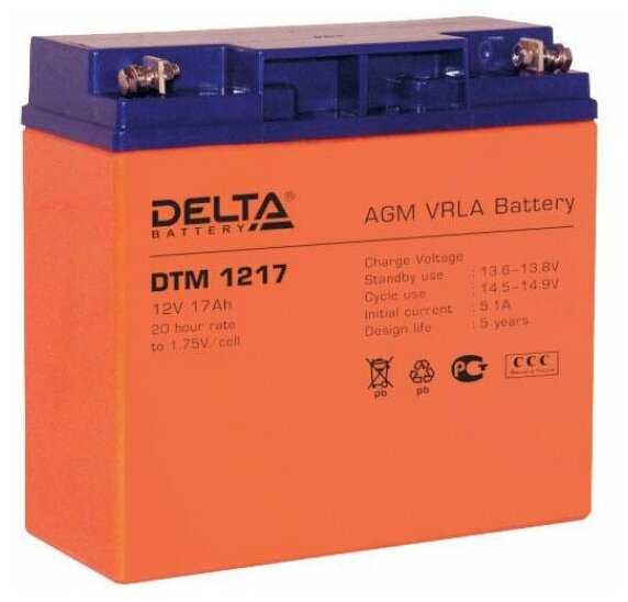 Аккумуляторная батарея DELTA Battery DTM 1217 (12В) фотография 15