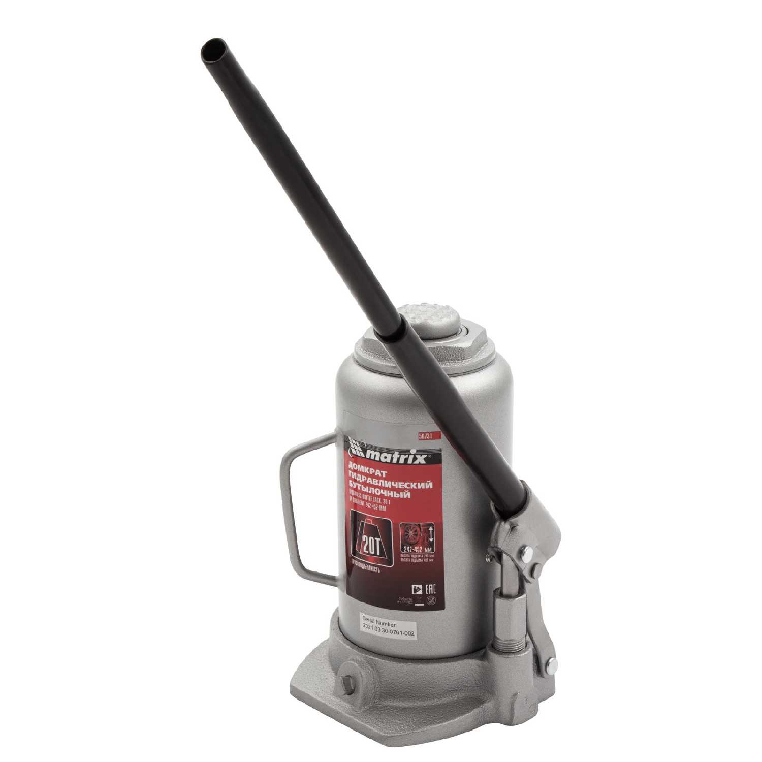 Домкрат бутылочный гидравлический Matrix Домкрат бутылочный гидравлический для мототехники (50731) фотография 12