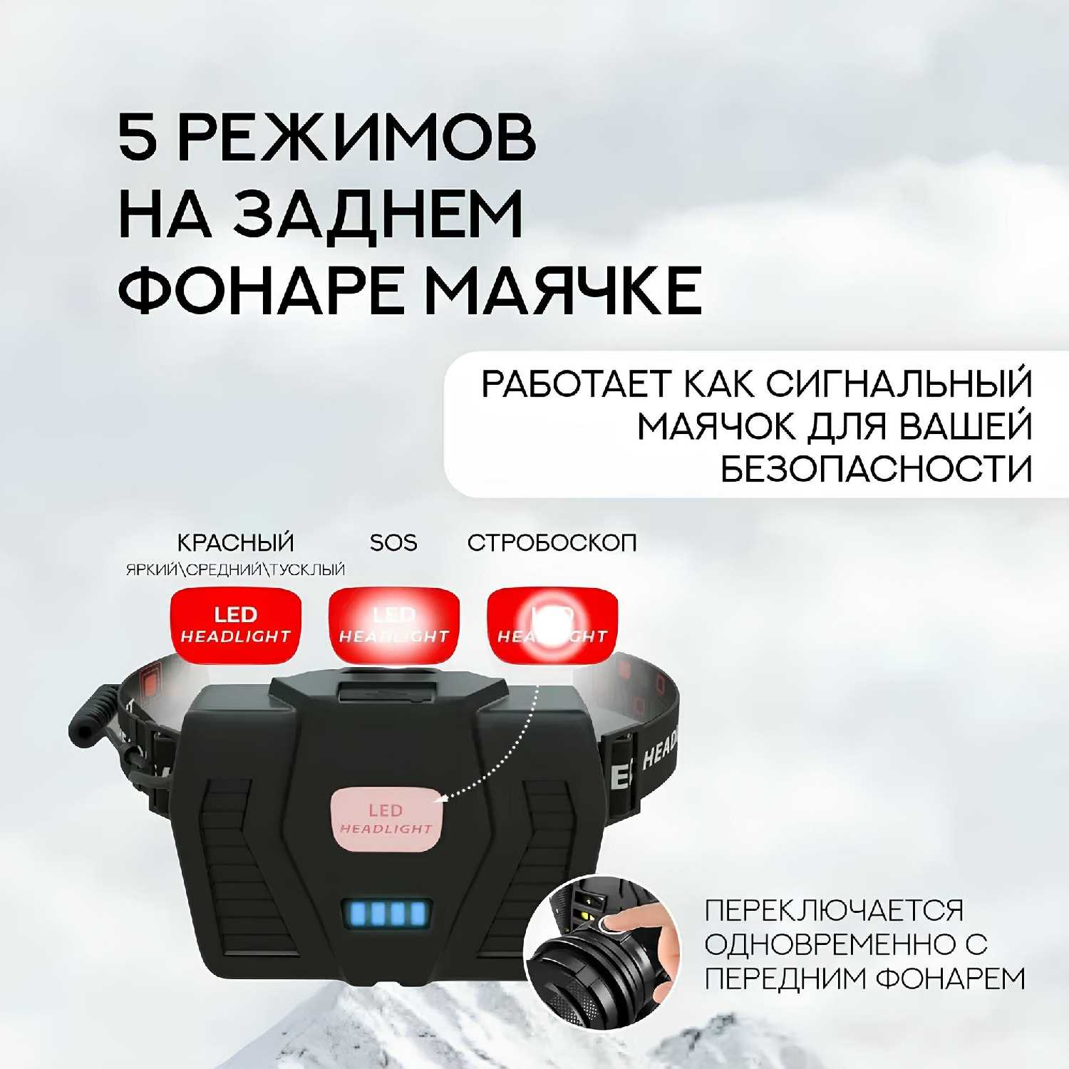 Фонарь налобный SimpleShop фотография 20