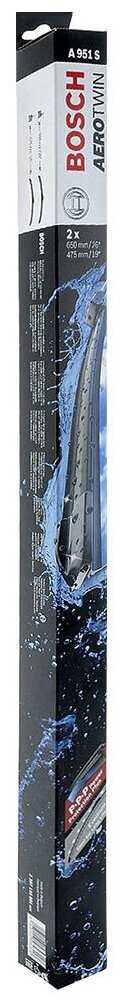 Щетка стеклоочистителя бескаркасная Bosch Aerotwin A951S, 2 шт. фотография 1