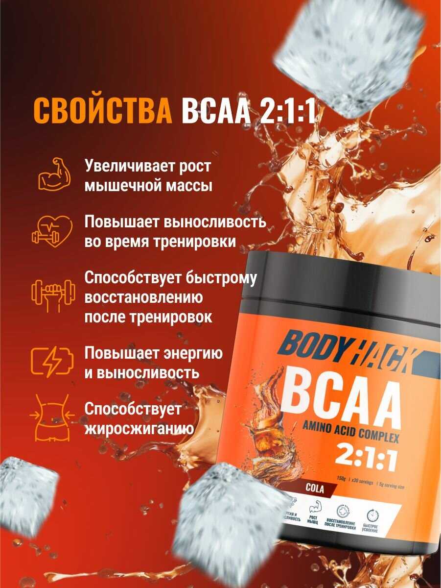 Аминокислоты BodyHack BCAA 2:1:1 (БЦАА) фотография 1
