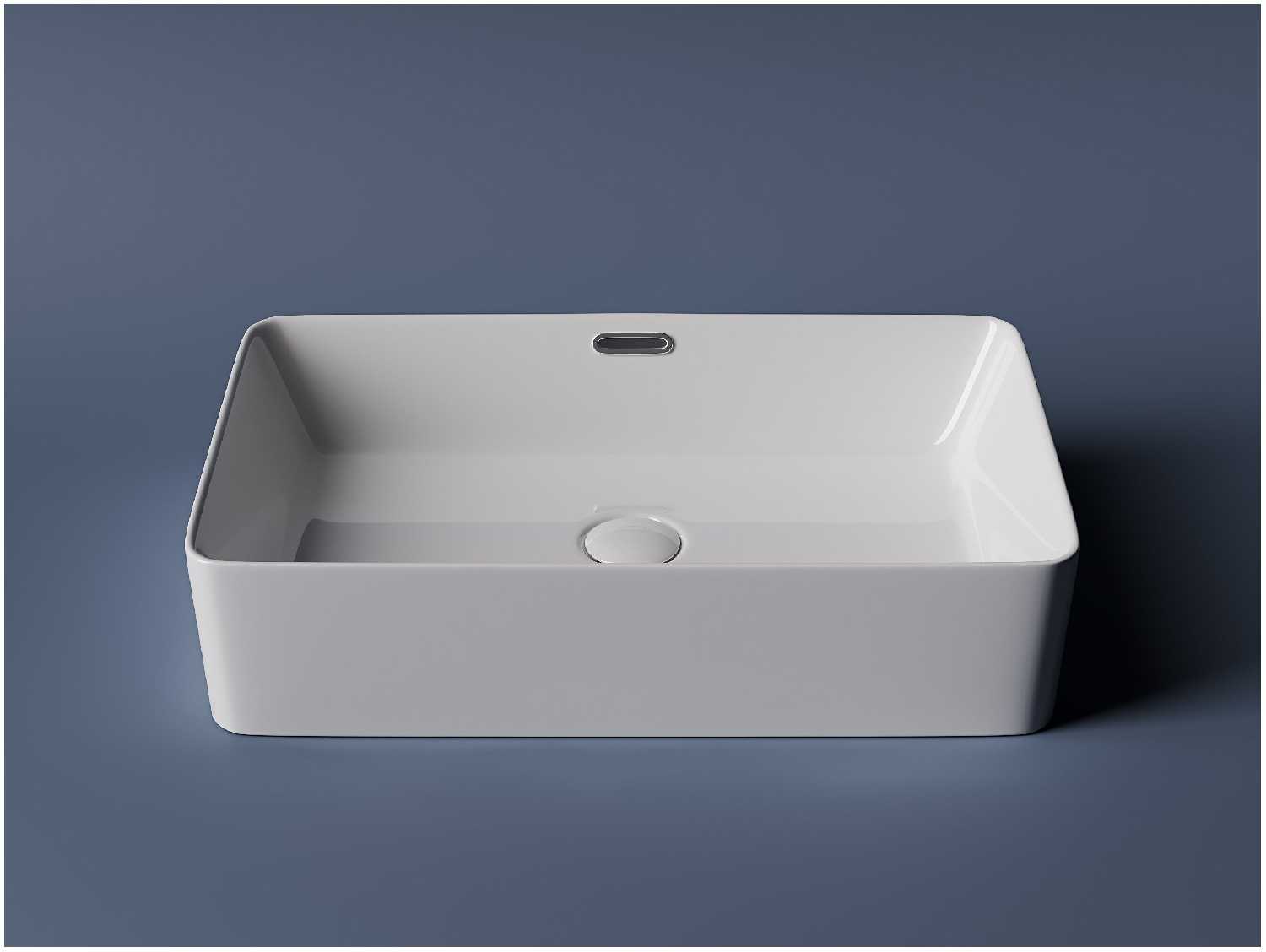 Накладная раковина Ceramica Nova Element CN5025 прямоугольная с переливом 60х38 фотография 2