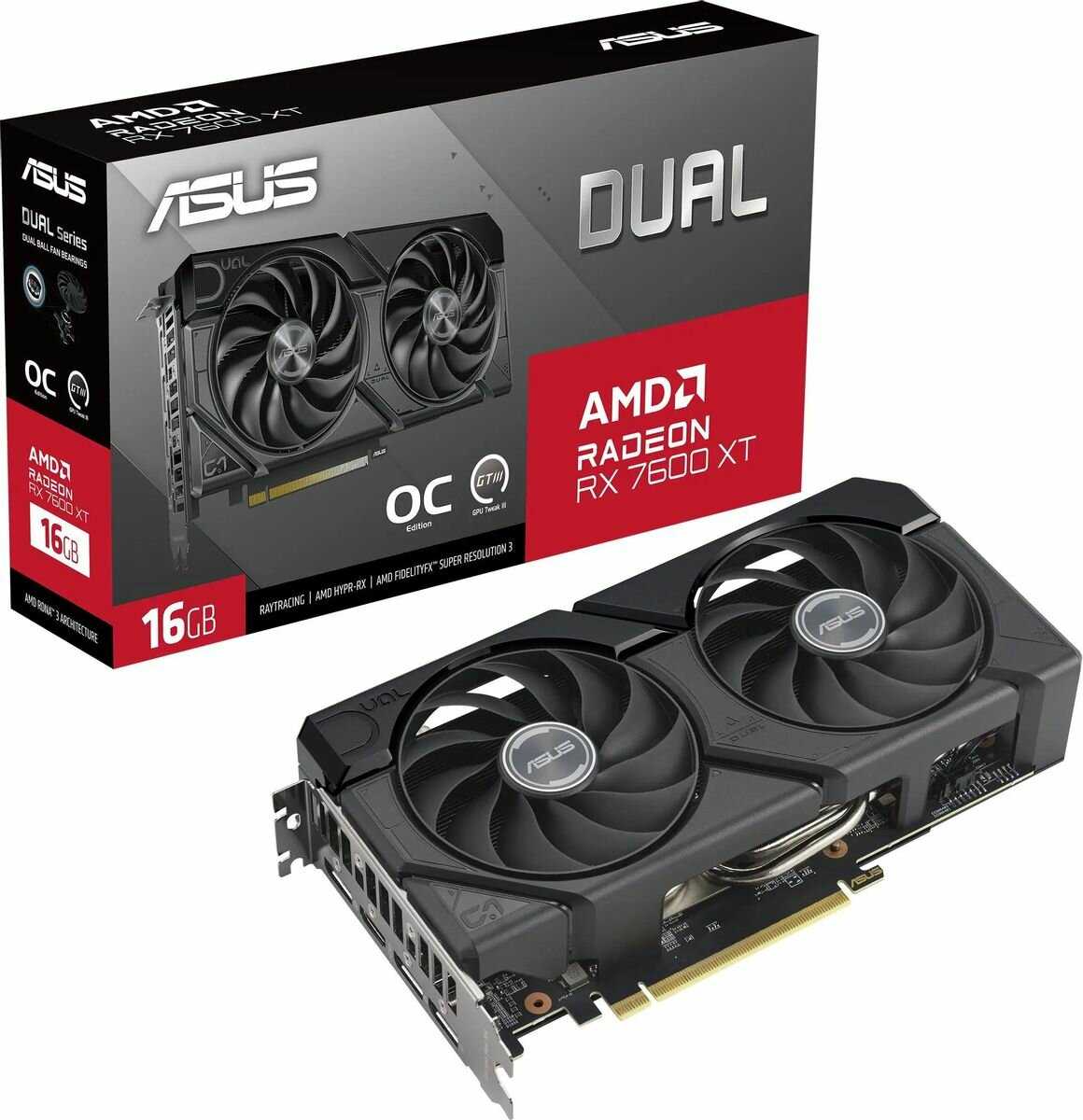 Видеокарта ASUS Radeon RX 7600 XT DUAL [16GB GDDR6] [DUAL-RX7600XT-O16G] фотография 6