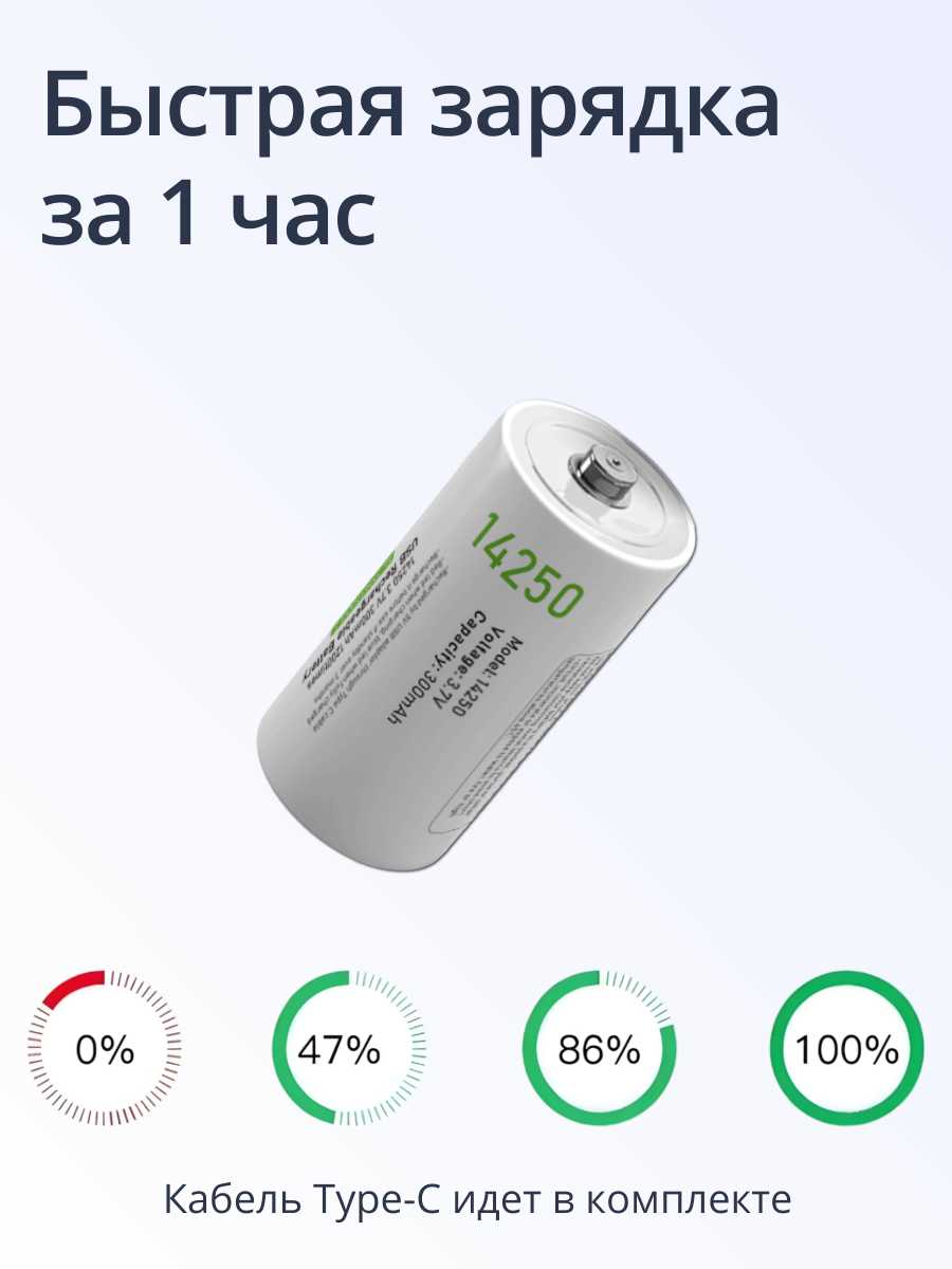 Аккумуляторные батарейки АА 4 штуки фотография 10