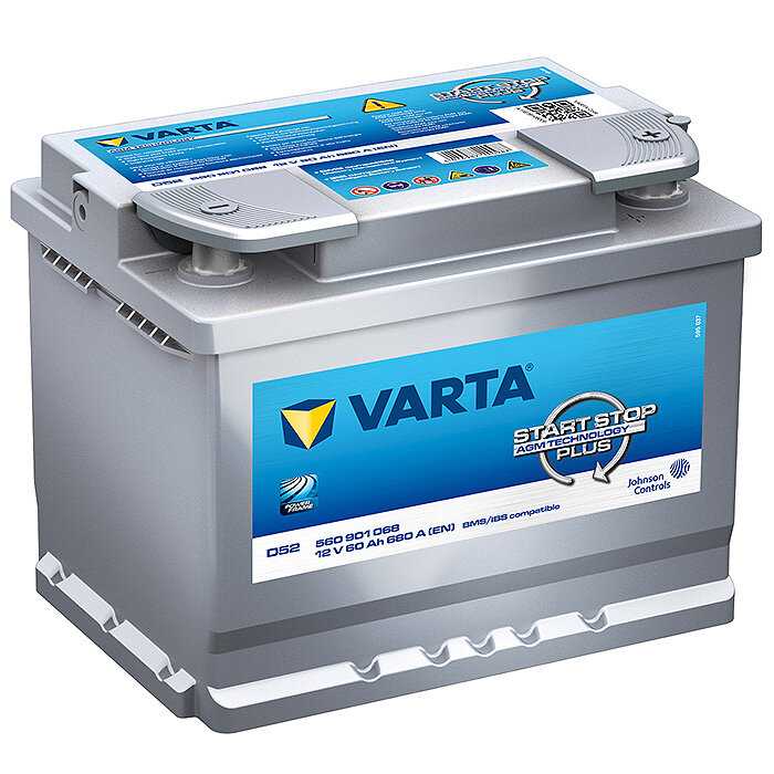 Аккумулятор для спецтехники VARTA Silver Dynamic AGM D52 (560 901 068) фотография 9