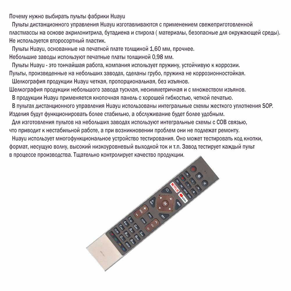 Пульт для телевизора HEC R1 43 S FHD (DH1U8CD03RU) фотография 4