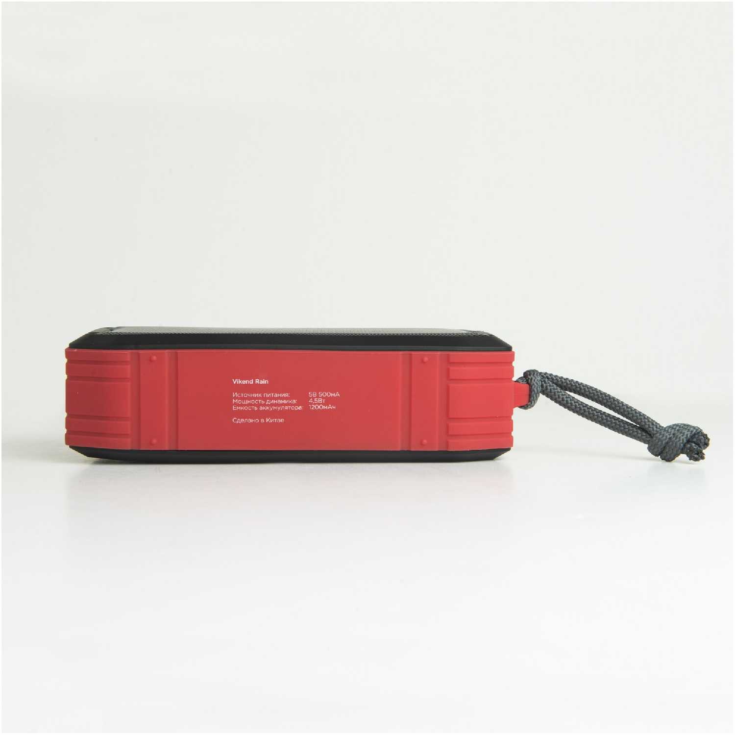 Блютуз колонка Vikend Rain R (IPX7, FM-радио, AUX) фотография 4