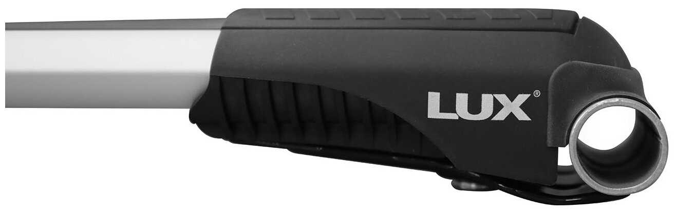 Багажник на крышу LUX HUNTER L46-R для TOYOTA HILUX VII пикап 2004-2015 классические рейлинги, на рейлинги с просветом, серый фотография 9