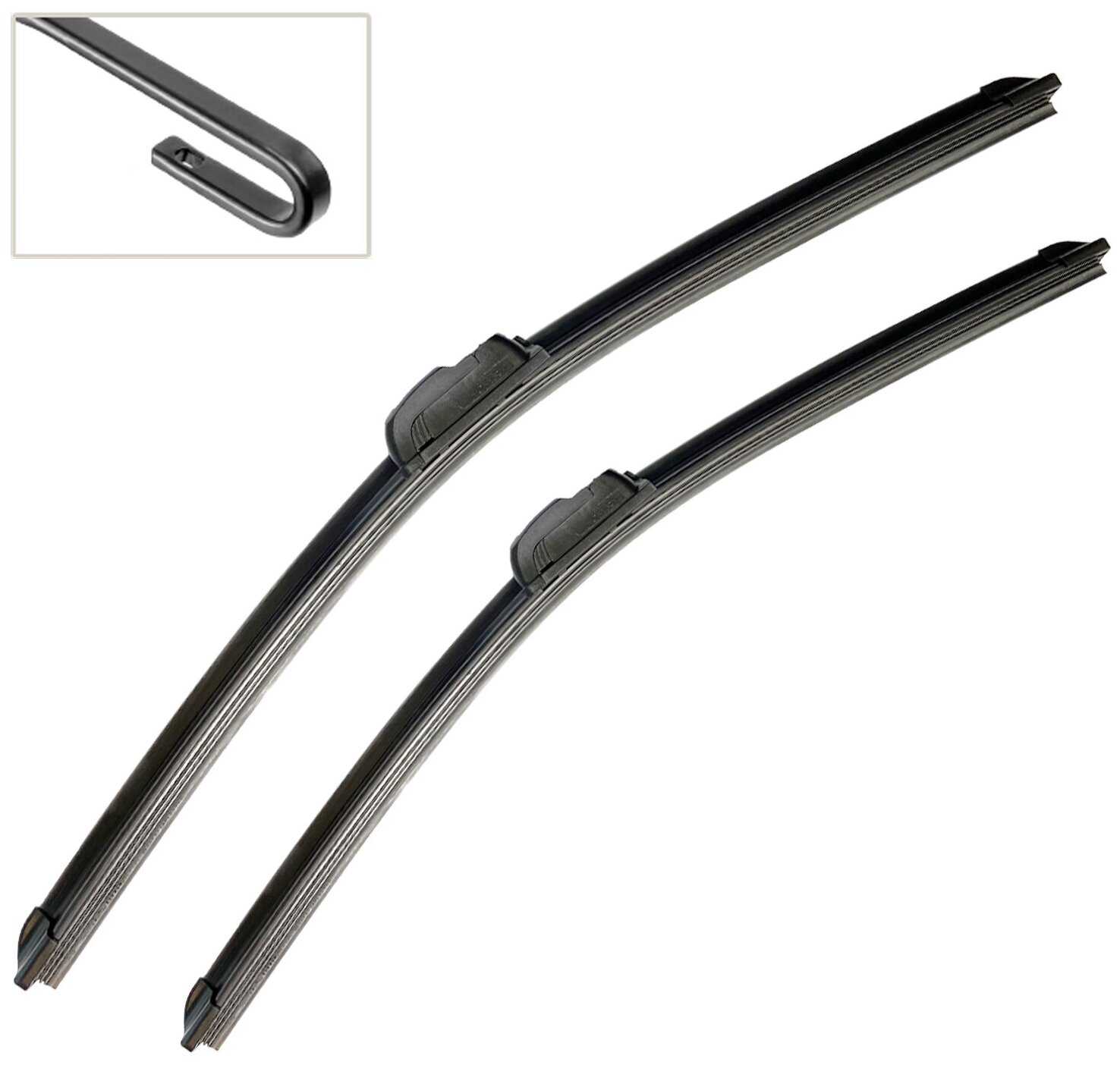 Щетки стеклоочистителя (дворники) Hofer бескаркасные для Toyota Land Cruiser Prado 120 2002-2009 (550мм-530мм) комплект - 2шт. фотография 1