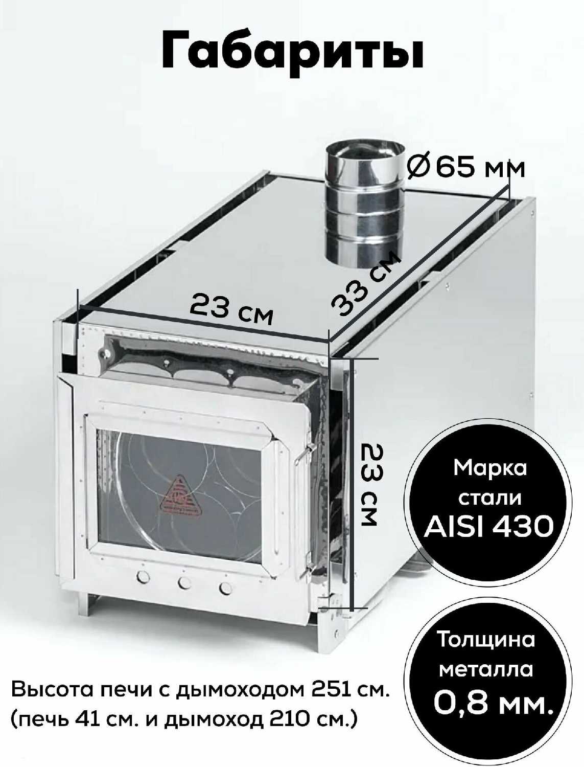 Комплект походной печи-камин Инвент Малая (со стационарными экранами) + Коврик под печь 75х100 см фотография 4
