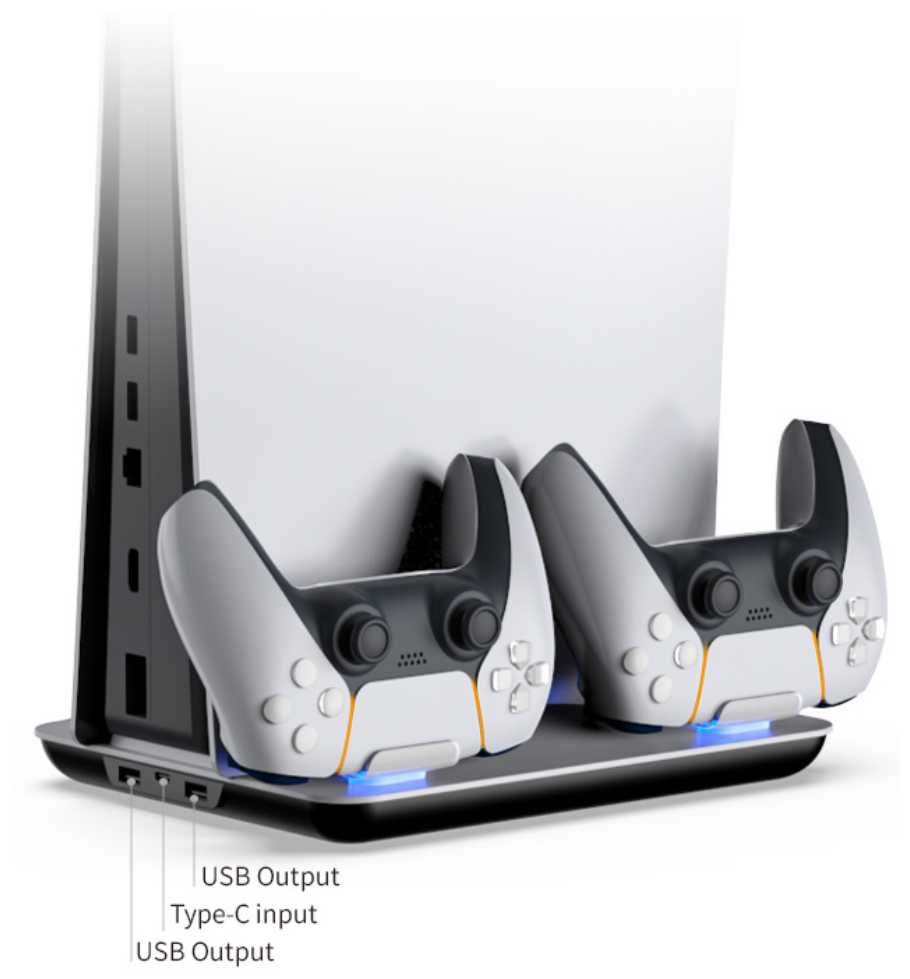 Аксессуары для PlayStation 5 DOBE Многофункциональный стенд для PS5 с охлаждением и док-станцией [TP5-05102] фотография 2