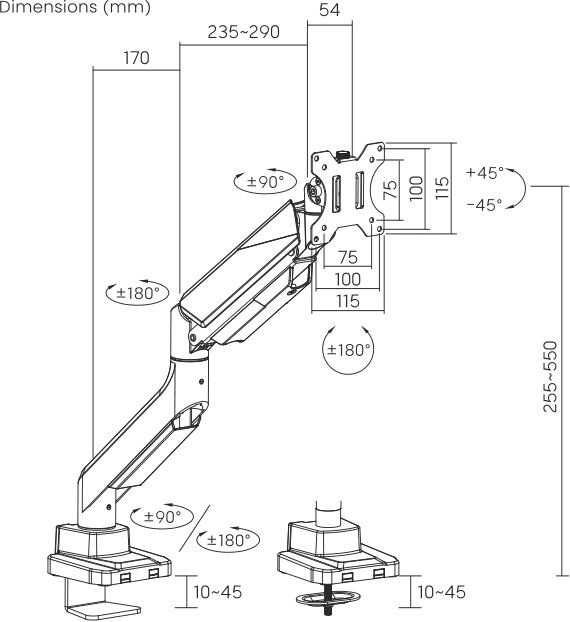Кронштейн для мониторов Ultramounts UM717 (17