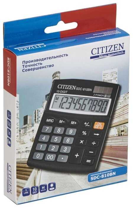 Калькулятор бухгалтерский CITIZEN SDC-810BN фотография 3