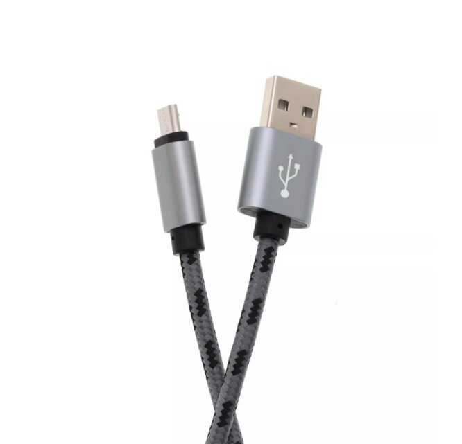 Кабель Silver Micro USB (OEM) фотография 1