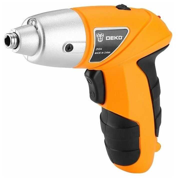 Аккумуляторная отвертка DEKO ZKS4 + набор оснастки 10 предметов