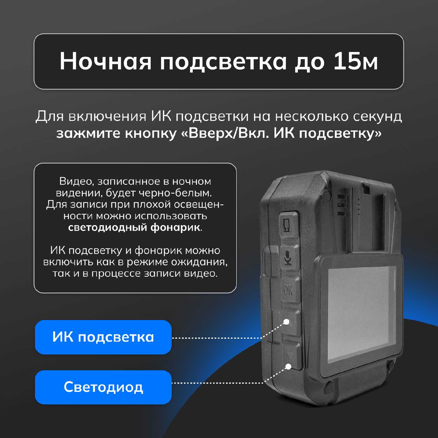 Нагрудный видеорегистратор BODY-CAM BC-1 фотография 9